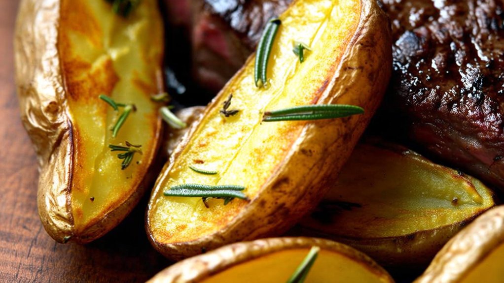 crispy herb roasted fingerling potatoes
