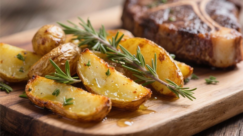 crispy herb roasted fingerling potatoes