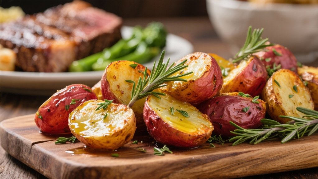 crispy herb roasted potatoes