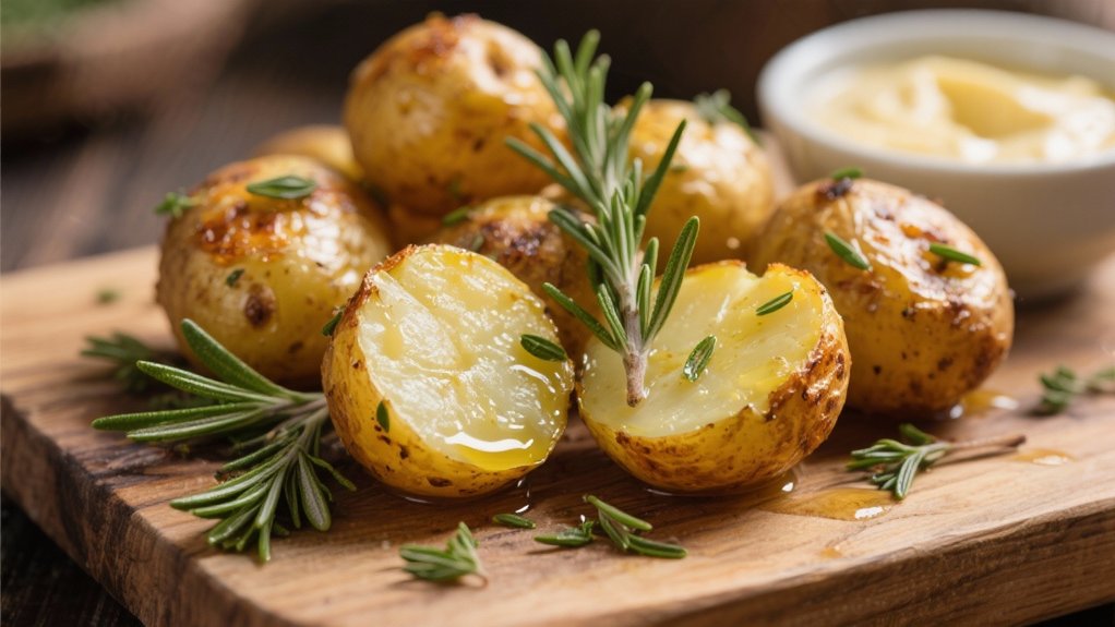 crispy herbed baby potatoes