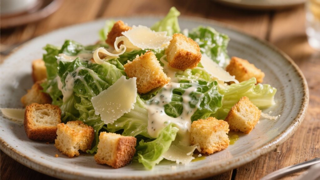 crispy homemade caesar salad