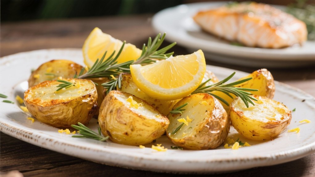 crispy lemon herb potatoes