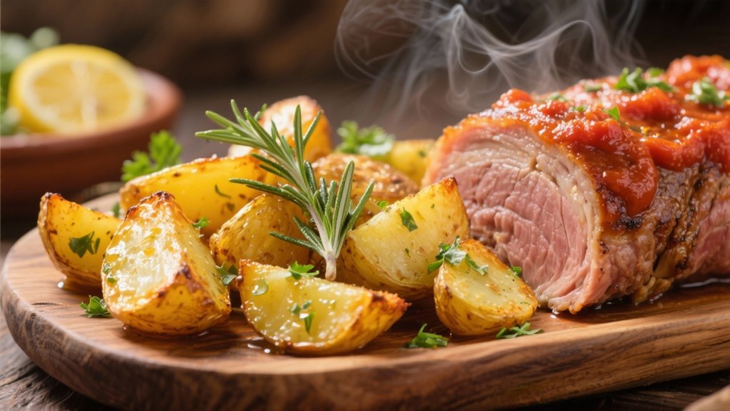 crispy lemon herb potatoes