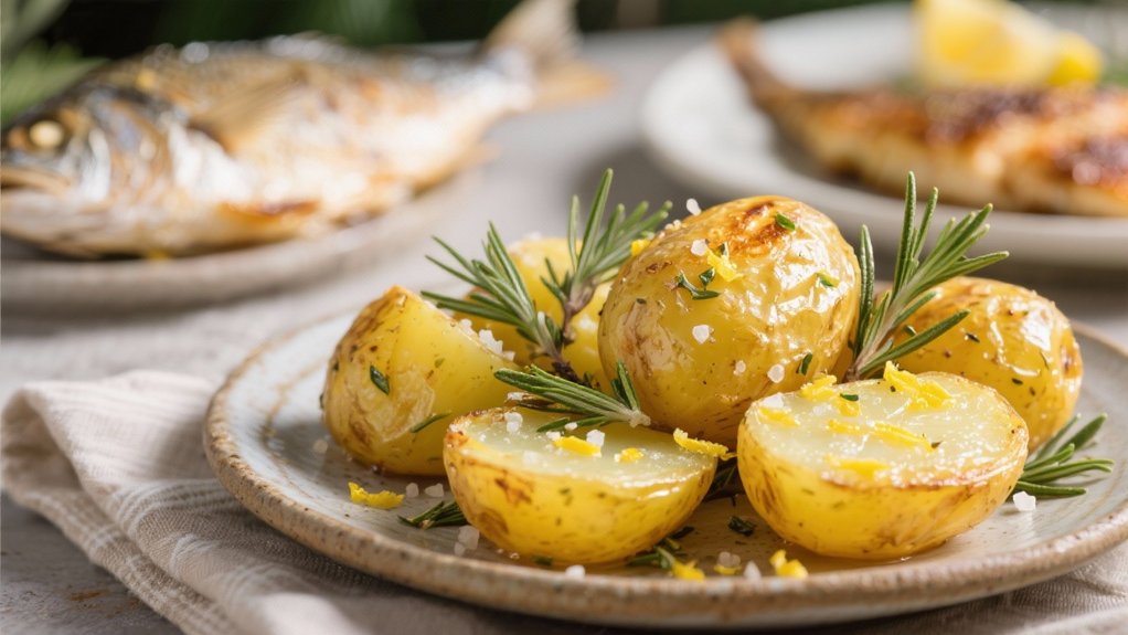 crispy lemon herb potatoes