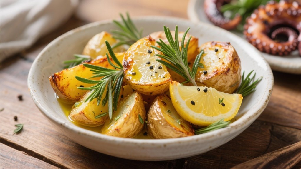 crispy lemon herb roasted potatoes