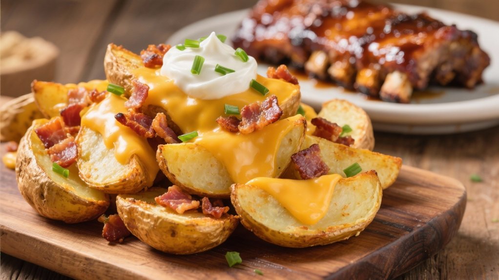 crispy loaded potato wedges