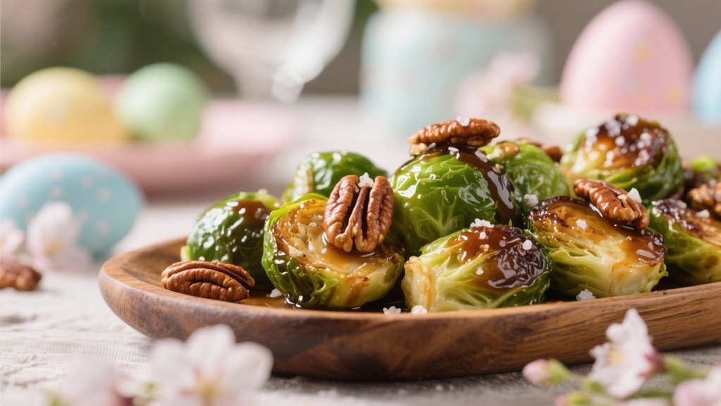 crispy maple glaze brussels sprouts