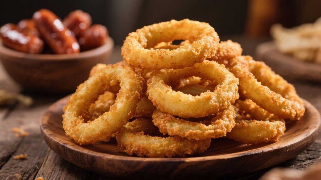 crispy onion rings appetizer