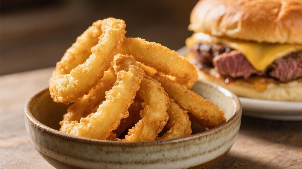 crispy onion rings delightfully complementary