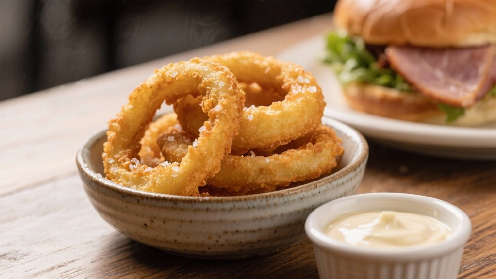 crispy onion rings elevate sliders