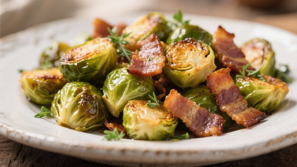 crispy pancetta roasted brussels sprouts