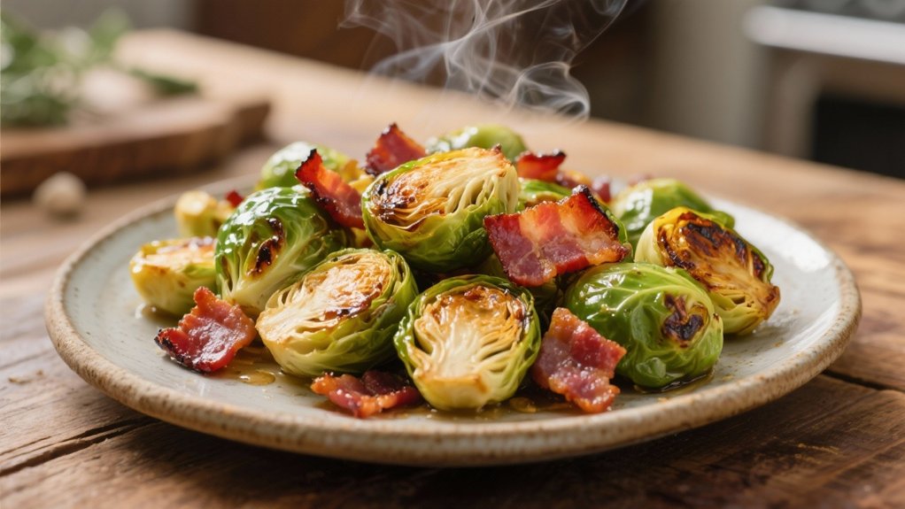 crispy pancetta roasted brussels sprouts