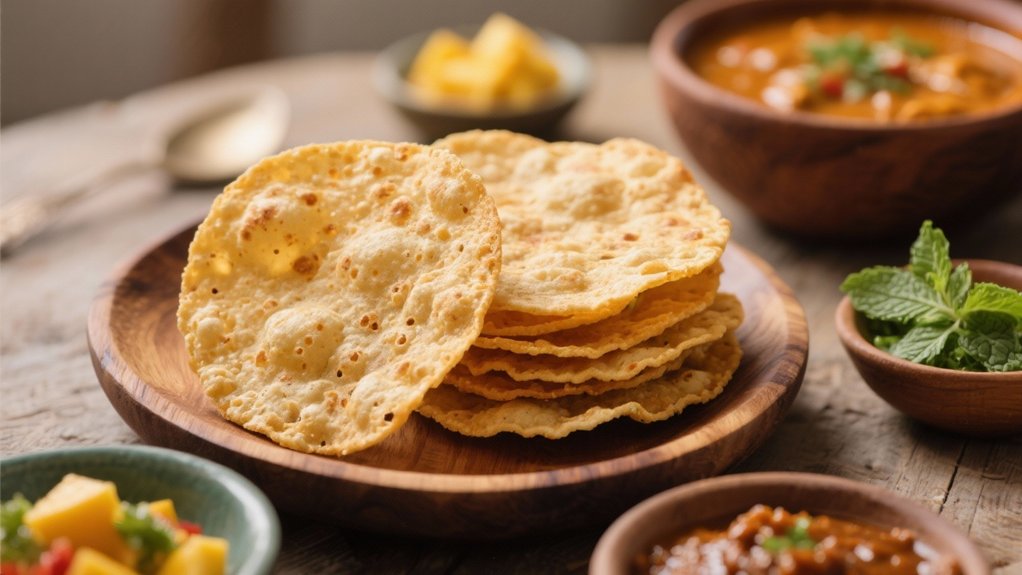 crispy papadums for contrast
