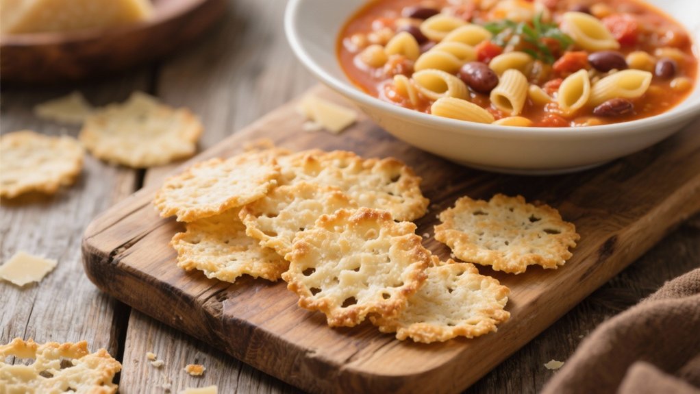 crispy parmesan cheese wafers