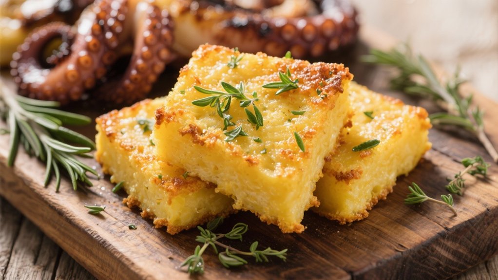 crispy polenta with herbs
