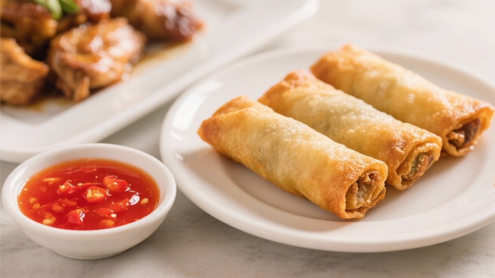 crispy pork spring rolls