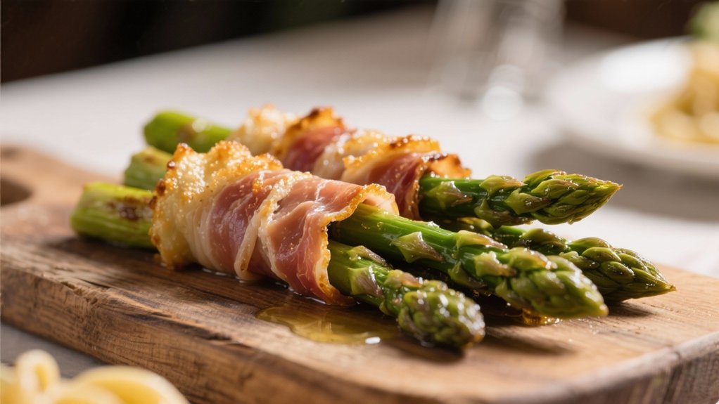 crispy prosciutto asparagus delight