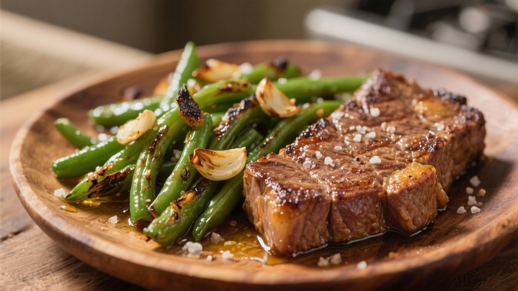 crispy roasted green beans