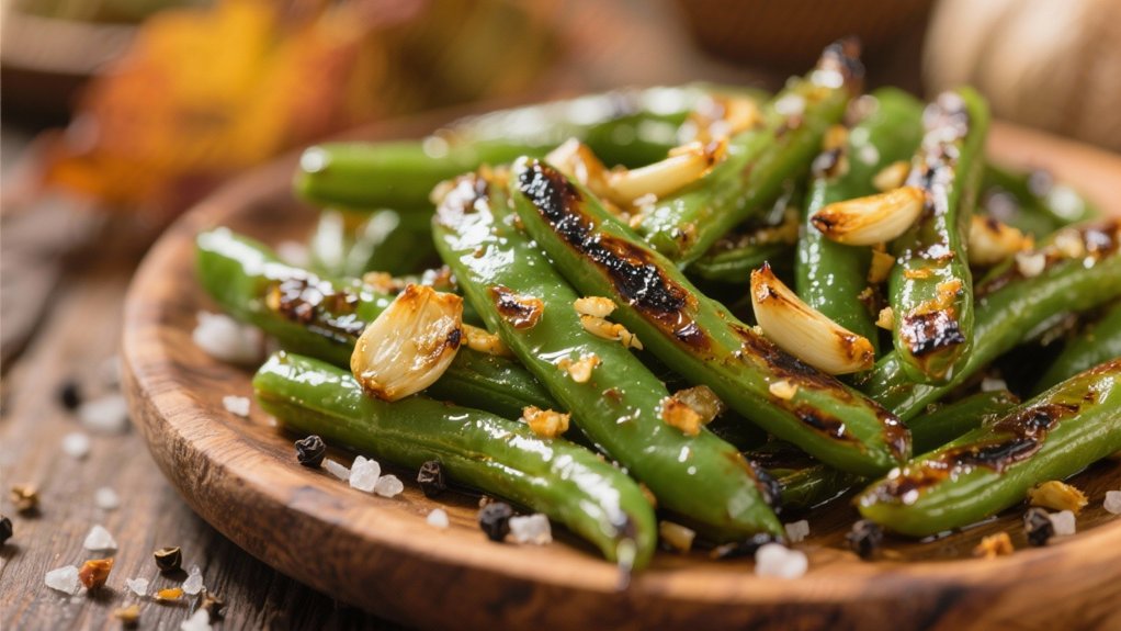 crispy roasted green beans