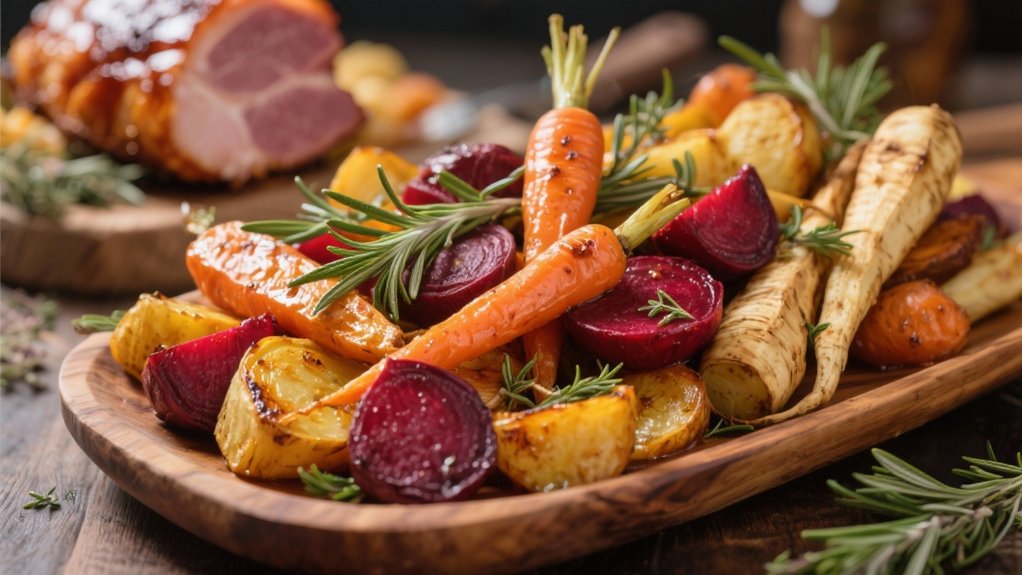 crispy roasted root vegetables
