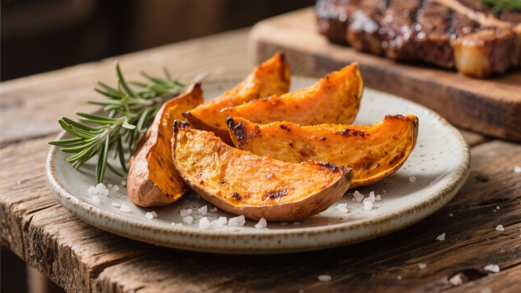 crispy roasted sweet potato wedges