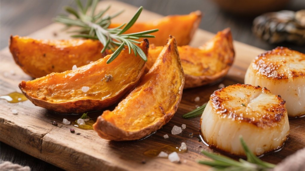 crispy roasted sweet potato wedges