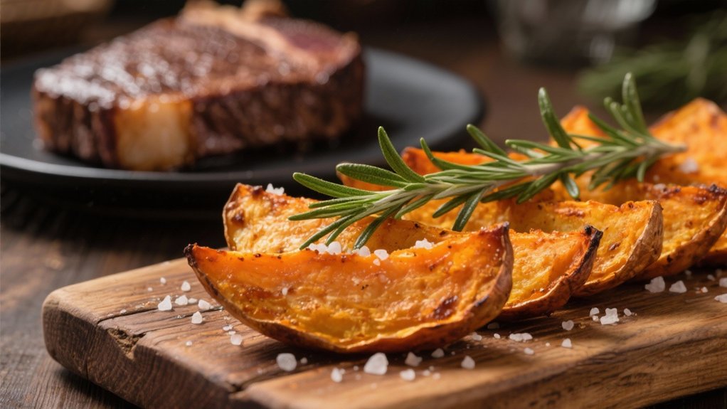 crispy roasted sweet potato wedges