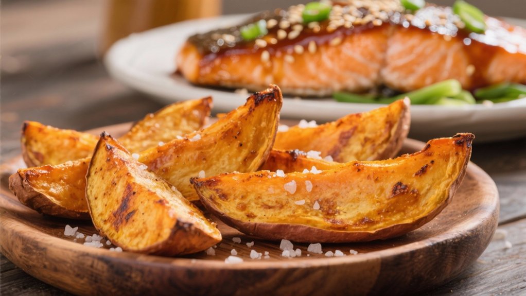 crispy roasted sweet potato wedges