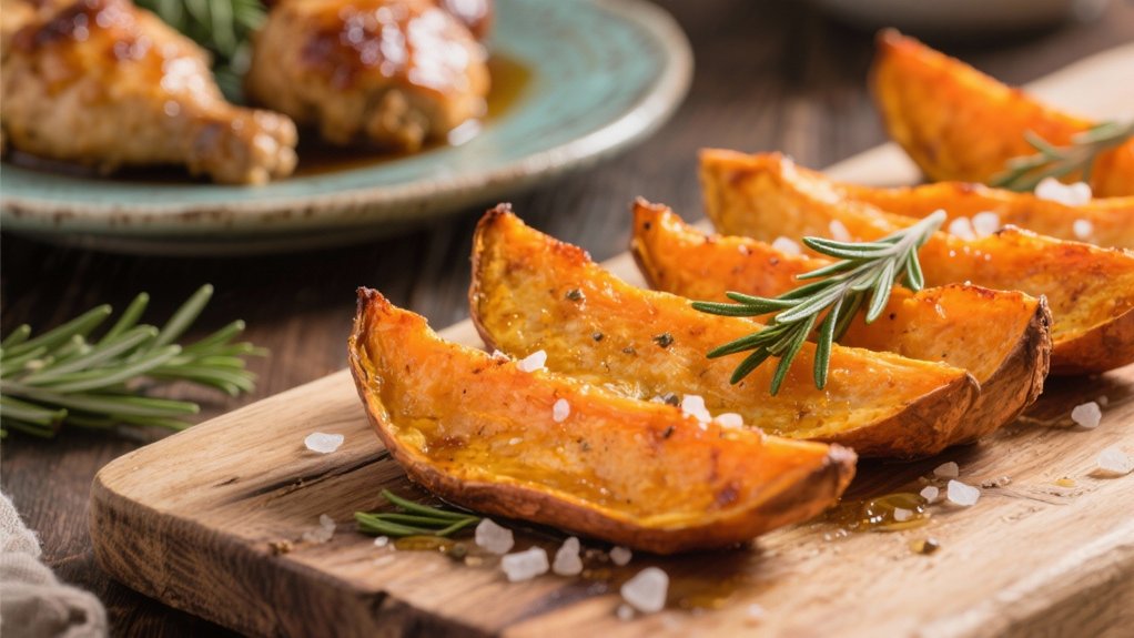 crispy roasted sweet potato wedges