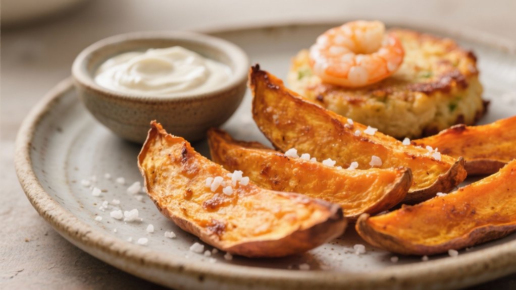 crispy roasted sweet potato wedges