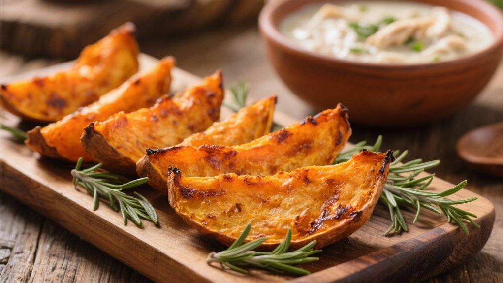 crispy roasted sweet potato wedges