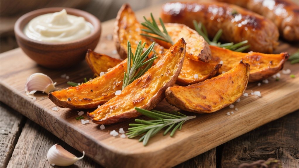 crispy roasted sweet potato wedges