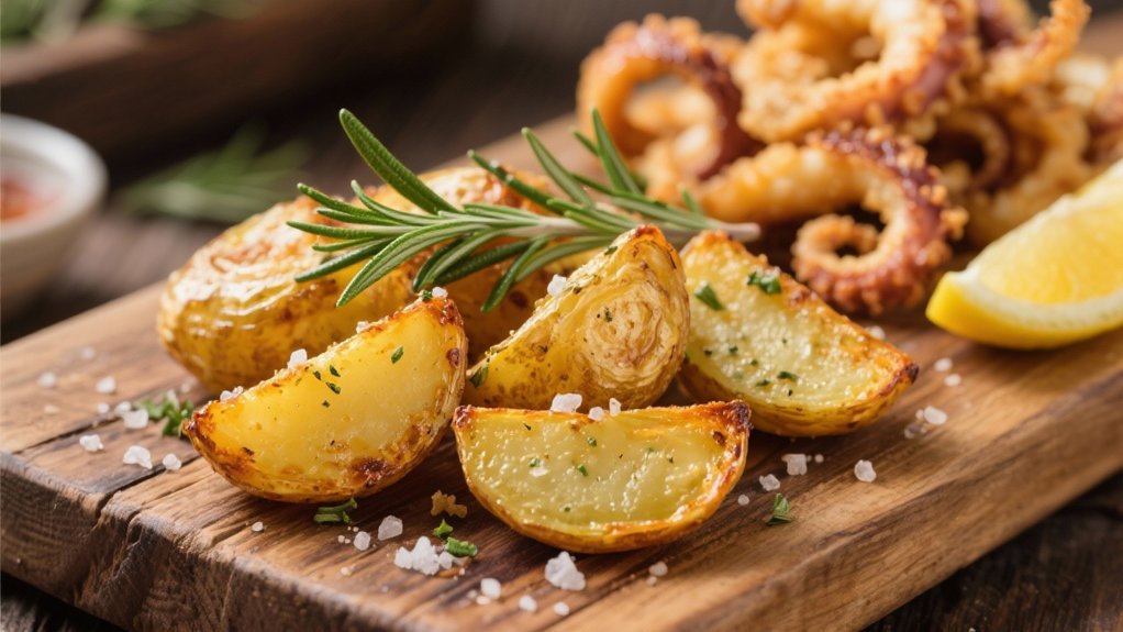 crispy rosemary infused roasted potatoes