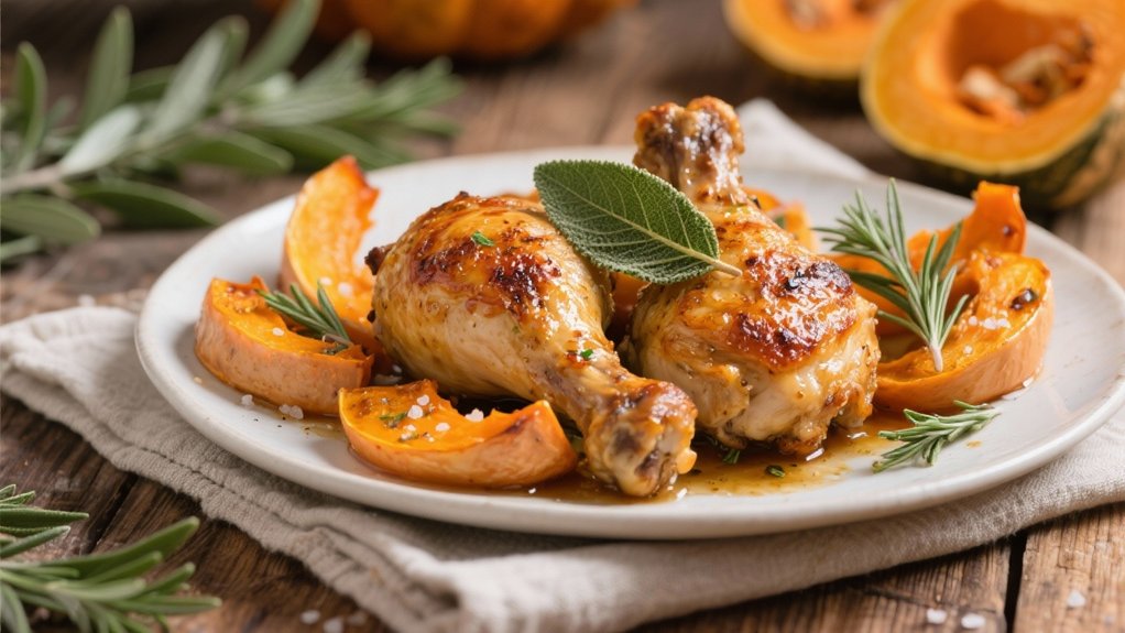 crispy sage roasted chicken thighs