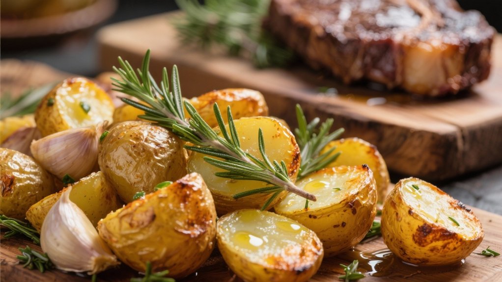 crispy savory garlic rosemary potatoes