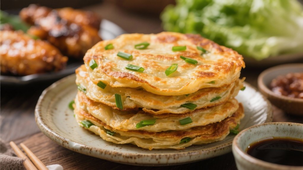crispy savory scallion pancakes