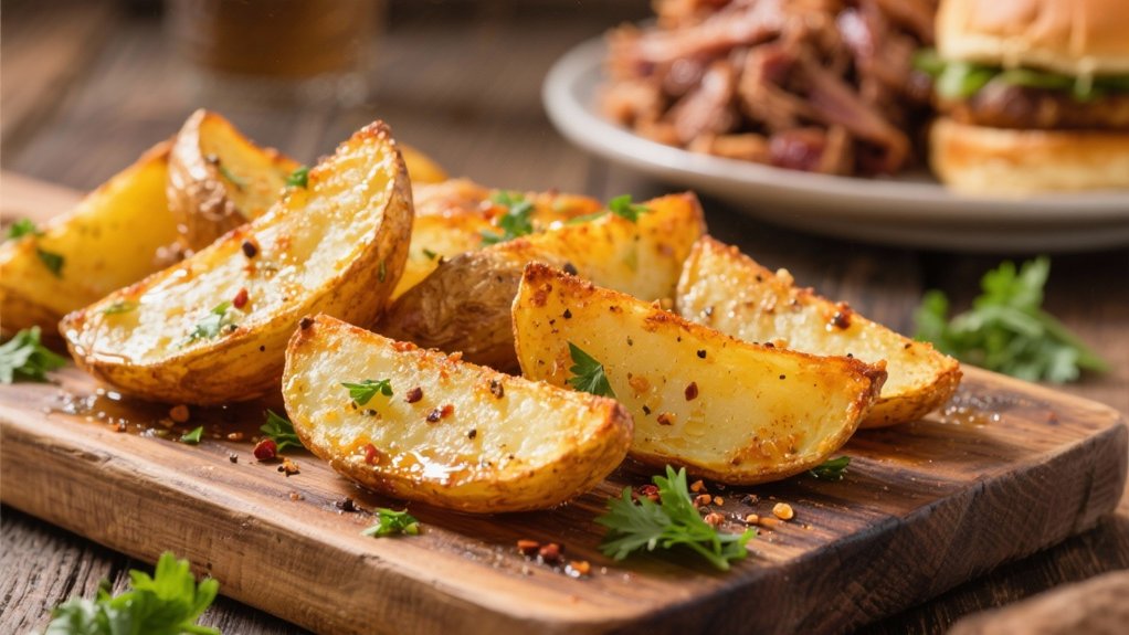 crispy seasoned potato wedges