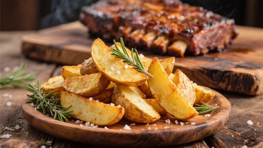 crispy seasoned potato wedges