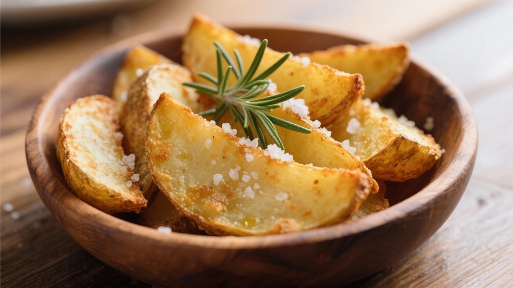 crispy seasoned potato wedges