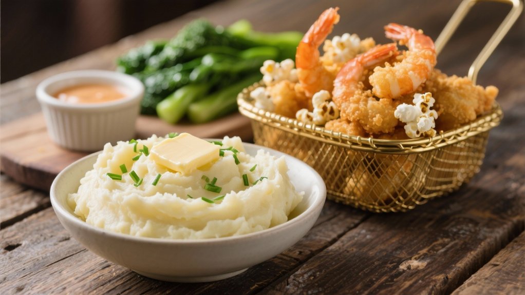 crispy shrimp creamy potatoes