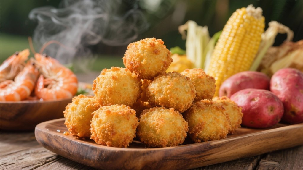 crispy southern cornmeal fritters