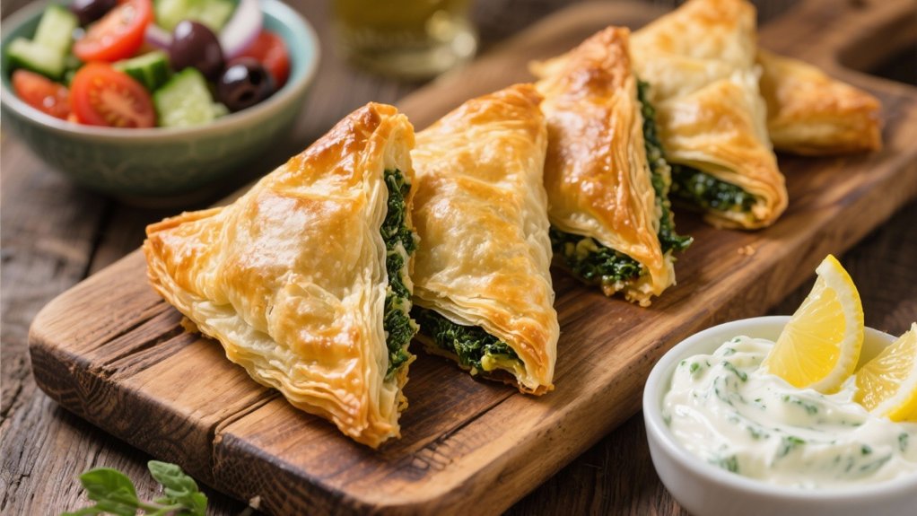 crispy spanakopita handheld delights