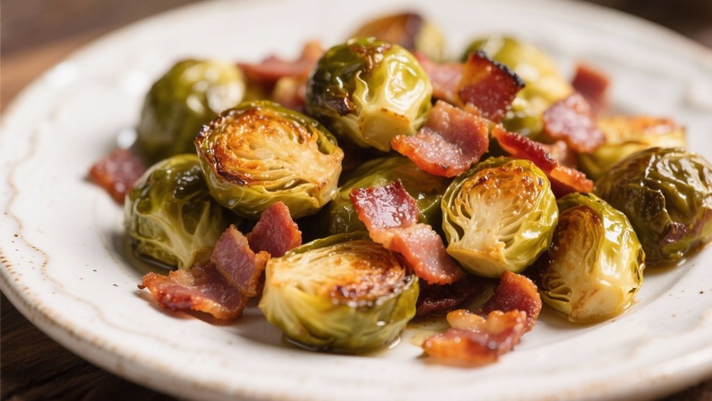 crispy sprouts with pancetta