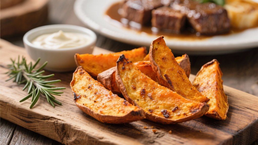 crispy sweet potato wedges
