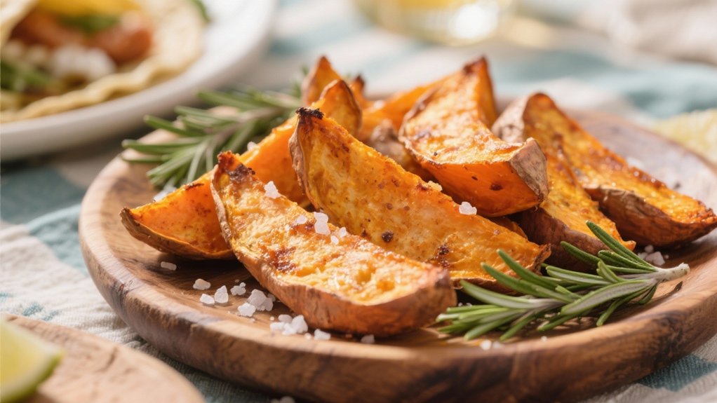 crispy sweet potato wedges