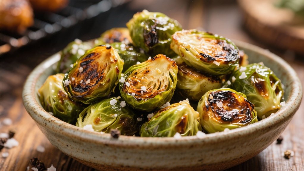 crispy sweet roasted sprouts