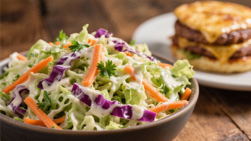 crispy tangy coleslaw complement