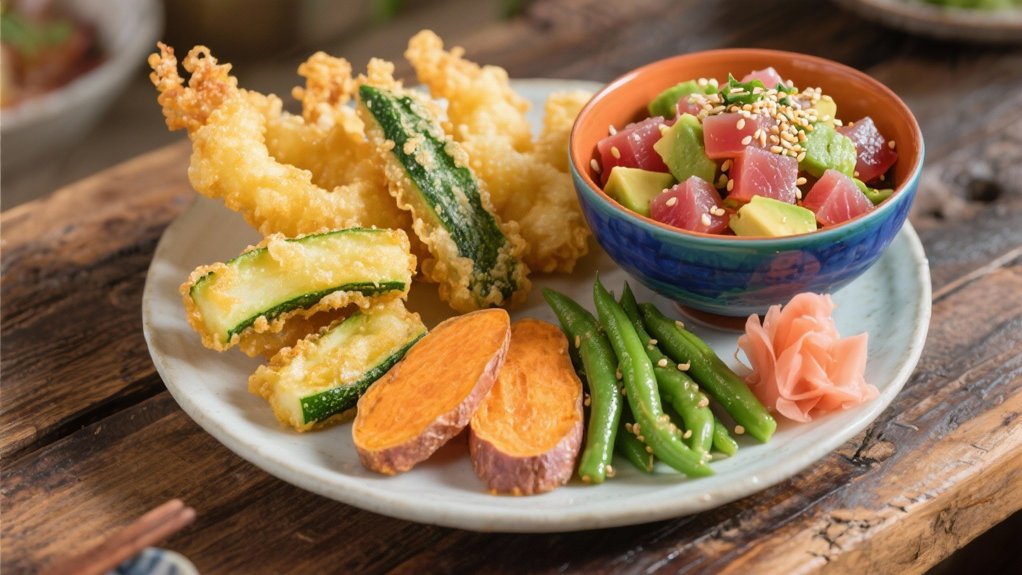 crispy tempura vegetable delights