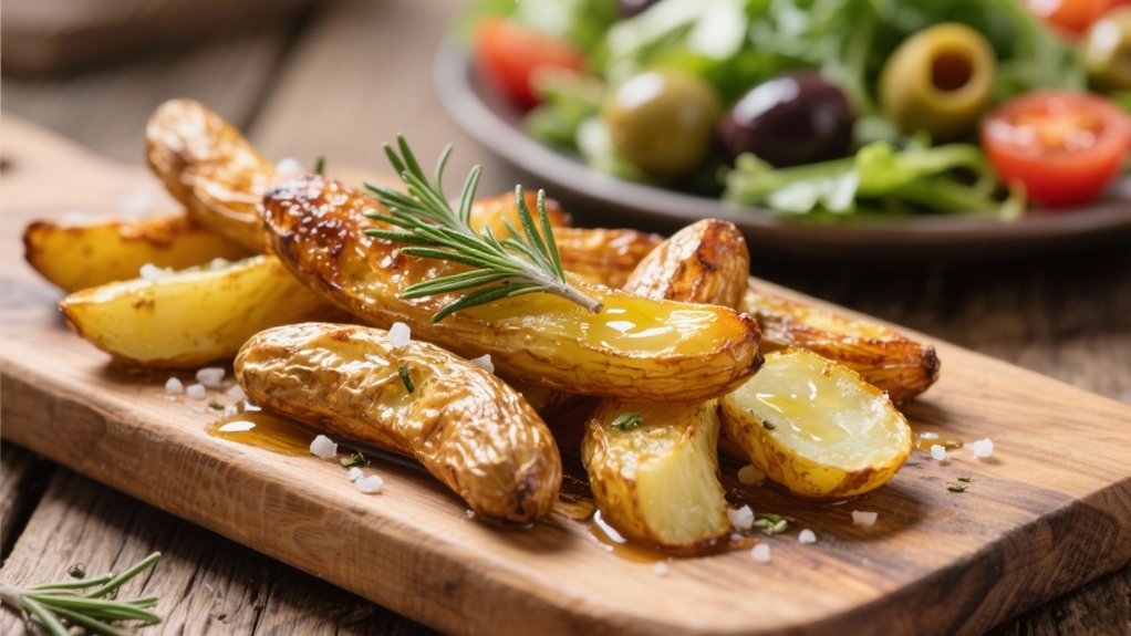 crispy tender roasted fingerlings