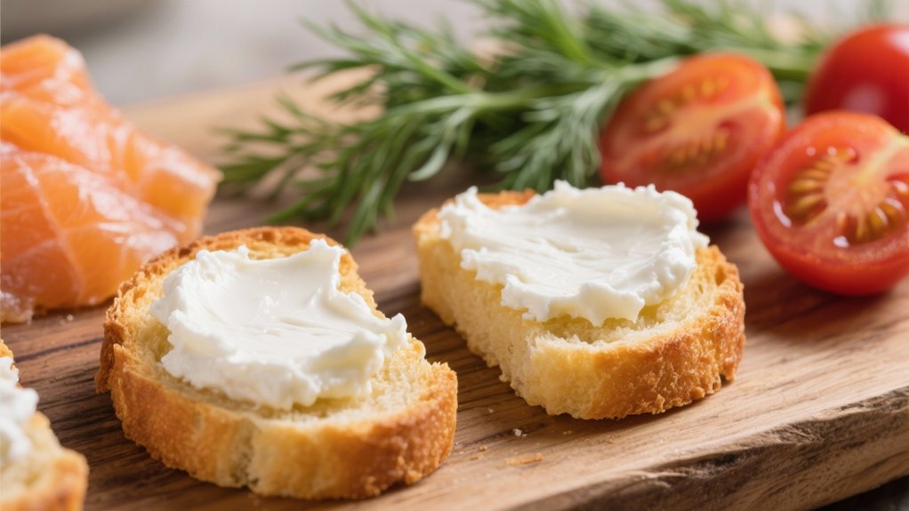 crispy toast with ricotta